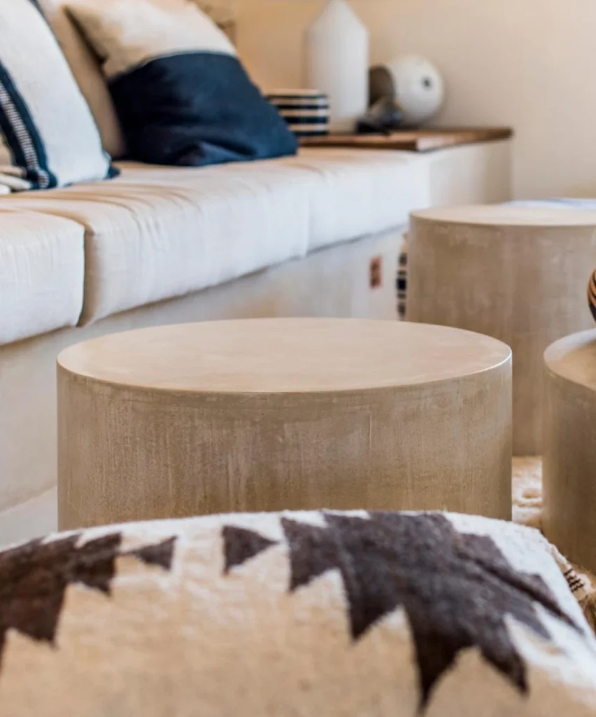 Mueble hecho con microcemento